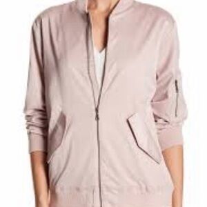 David Lerner Light Pink Bomber Jacket